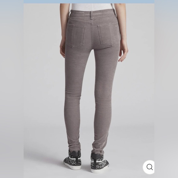 Rag & Bone- High Rise Skinny Corduroy Denim in Nickel 28 - Picture 3 of 11